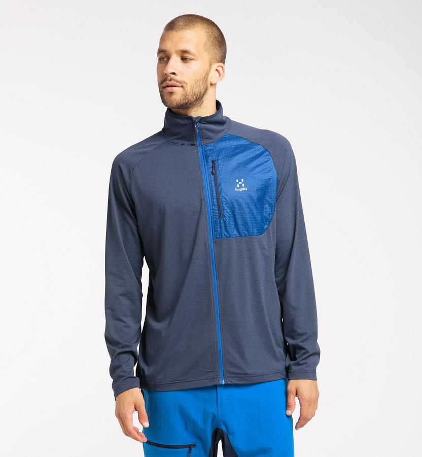 Haglöfs Mens Mirre Mid Layer Dark Blue New Zealand 42798QVGI